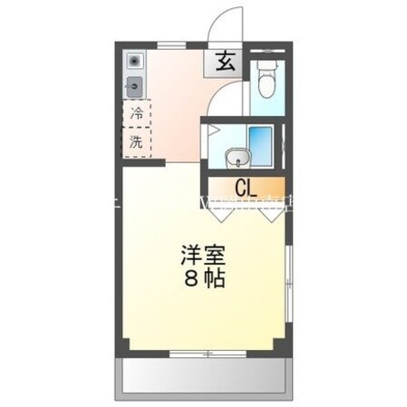 岡山駅 バス30分  千鳥町下車：停歩2分 3階の物件間取画像